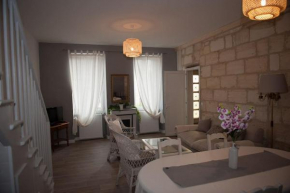 Bel appartement en pierre de 100 m2 avec cour.